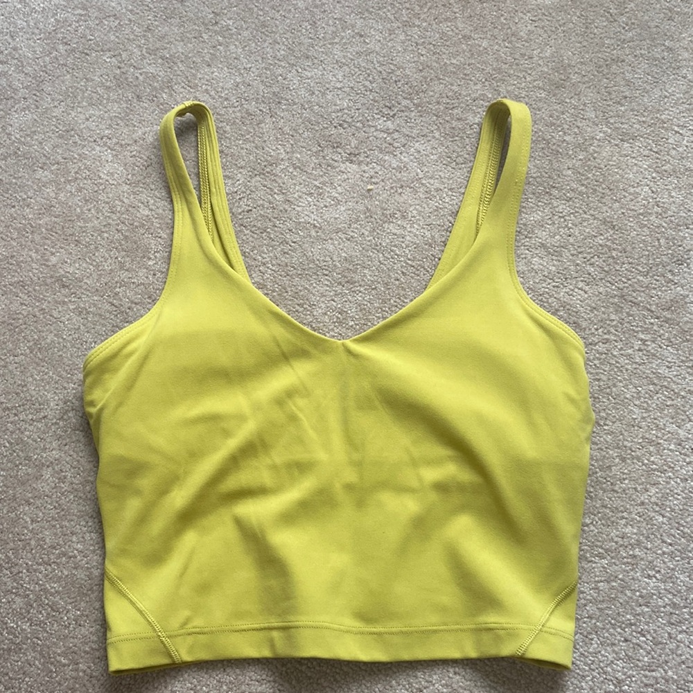 NWOT lululemon align tank yellow pear 6